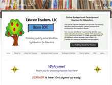 Tablet Screenshot of educateteachers.org